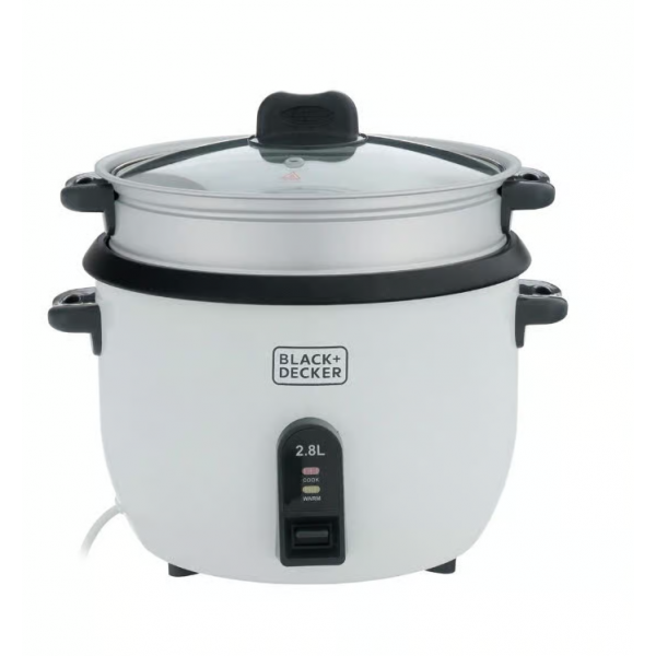 Black Decker Rice Cooker 2.8 Liter 1100 Watt White RC2850